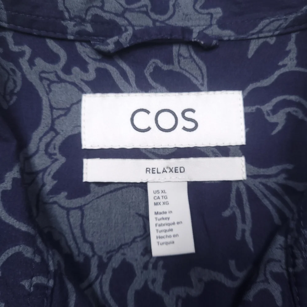COS US Floral Hawaiian Shirt Relaxed Fit With Pockets 100% Cotton XL - Picture 6 of 10